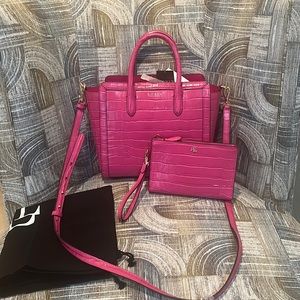 Set Lauren Ralph Lauren ❗️ Bag and wallet Tyler tote and wallet pink color NWT